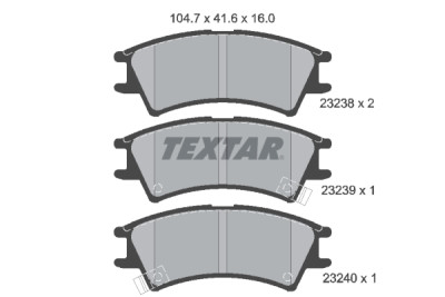 Plaquettes de frein TEXTAR 2323802