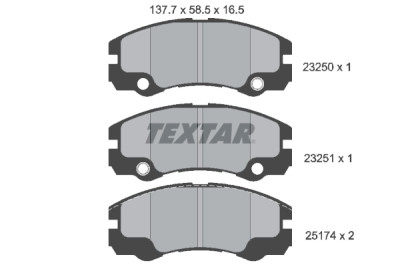 Plaquettes de frein TEXTAR 23250 01