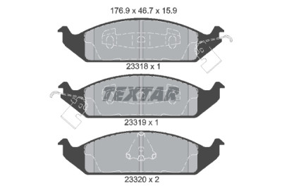 Plaquettes de frein TEXTAR 23318 01