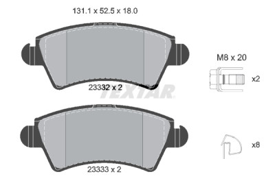 Plaquettes de frein TEXTAR 23332 01