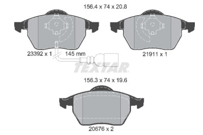 Plaquettes de frein TEXTAR 23392 01