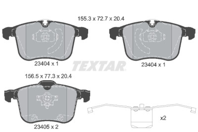 Plaquettes de frein TEXTAR 2340404