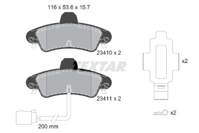 Plaquettes de frein TEXTAR 2341008