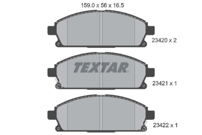 Plaquettes de frein TEXTAR 23420 01