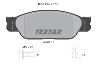 Plaquettes de frein TEXTAR 23423 01