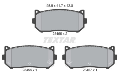 Plaquettes de frein TEXTAR 23455 01