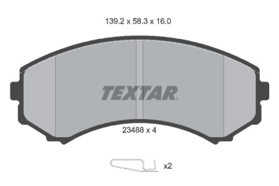 Plaquettes de frein TEXTAR 23488 01
