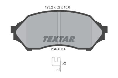 Plaquettes de frein TEXTAR 2349002