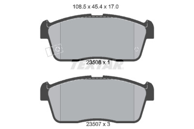 Plaquettes de frein TEXTAR 23508 01