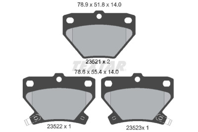 Plaquettes de frein TEXTAR 2352101