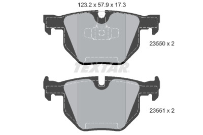 Plaquettes de frein TEXTAR 23550 01