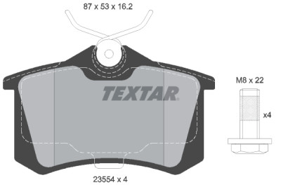 Plaquettes de frein TEXTAR 2355406