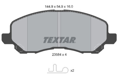 Plaquettes de frein TEXTAR 2358403