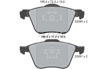 Plaquettes de frein TEXTAR 2359001