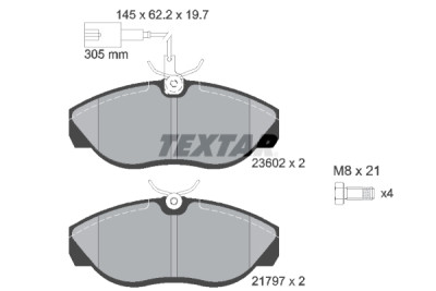 Plaquettes de frein TEXTAR 2360201