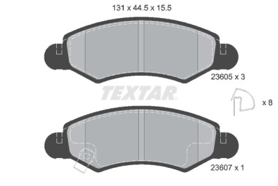 Plaquettes de frein TEXTAR 23605 01