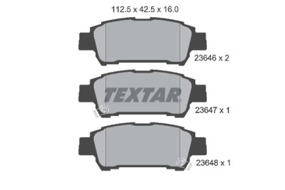 Plaquettes de frein TEXTAR 23646 01