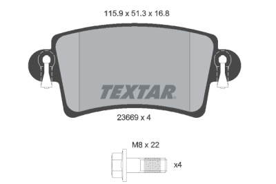 Plaquettes de frein TEXTAR 2366901