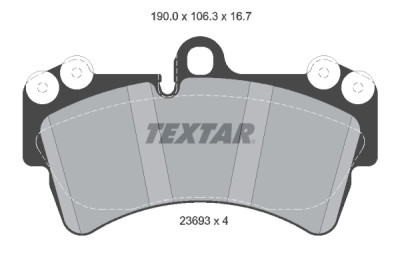 Plaquettes de frein TEXTAR 2369302
