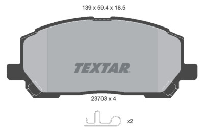 Plaquettes de frein TEXTAR 23703 01