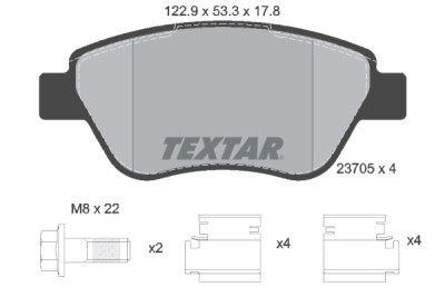 Plaquettes de frein TEXTAR 2370503