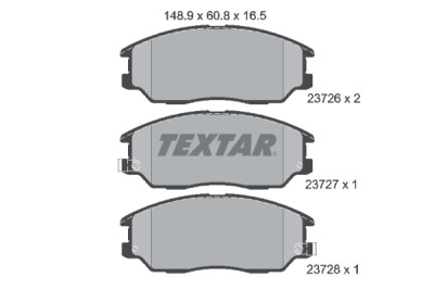 Plaquettes de frein TEXTAR 2372601