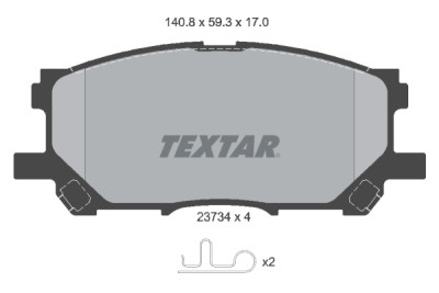 Plaquettes de frein TEXTAR 23734 01