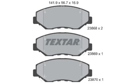 Plaquettes de frein TEXTAR 2386801