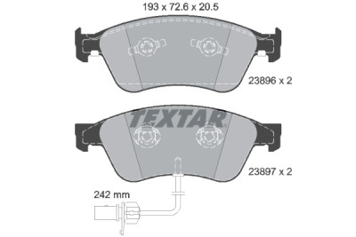 Plaquettes de frein TEXTAR 23896 01
