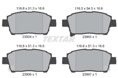 Plaquettes de frein TEXTAR 23904 01