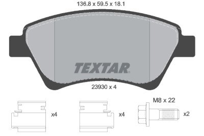 Plaquettes de frein TEXTAR 23930 01