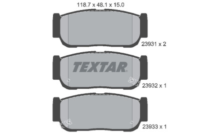Plaquettes de frein TEXTAR 2393101