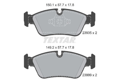 Plaquettes de frein TEXTAR 2393501