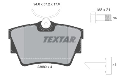 Plaquettes de frein TEXTAR 23980 01