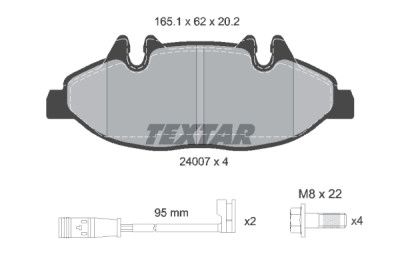 Plaquettes de frein TEXTAR 24007 01