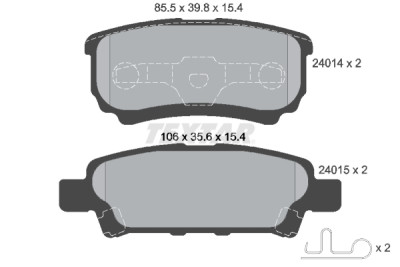 Plaquettes de frein TEXTAR 24014 01