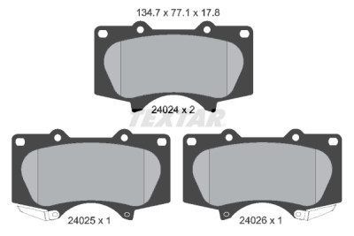 Plaquettes de frein TEXTAR 2402401