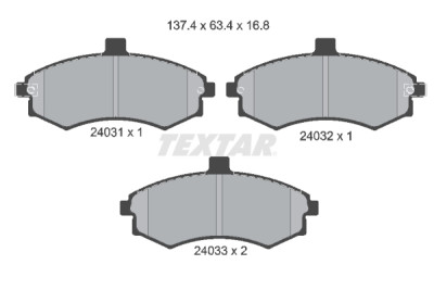 Plaquettes de frein TEXTAR 24031 01