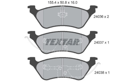 Plaquettes de frein TEXTAR 24036 01