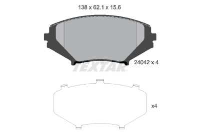 Plaquettes de frein TEXTAR 2404201