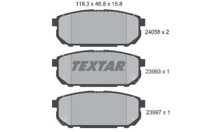 Plaquettes de frein TEXTAR 24058 01
