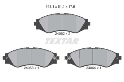 Plaquettes de frein TEXTAR 24062 01