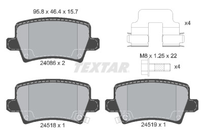 Plaquettes de frein TEXTAR 24086 01