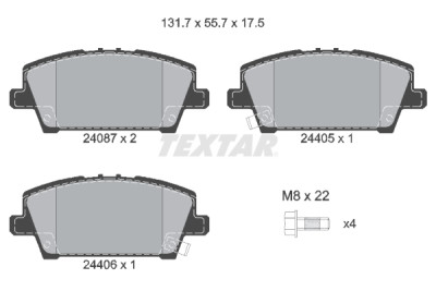 Plaquettes de frein TEXTAR 24087 01