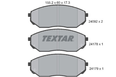 Plaquettes de frein TEXTAR 2409201