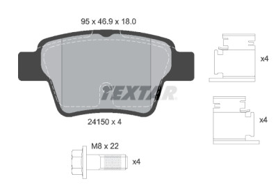 Plaquettes de frein TEXTAR 2415001
