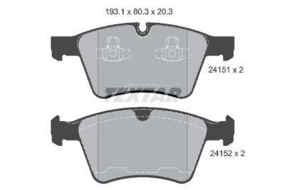 Plaquettes de frein TEXTAR 2415101