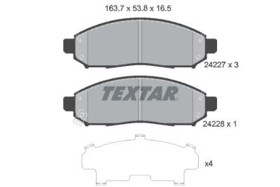 Plaquettes de frein TEXTAR 24227 01