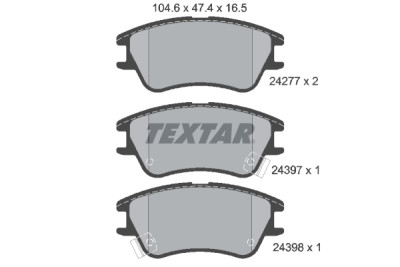 Plaquettes de frein TEXTAR 24277 01