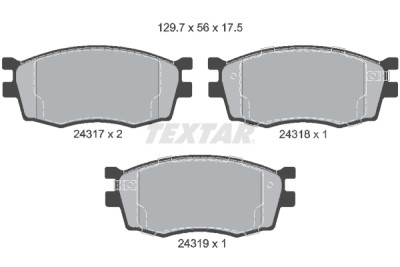 Plaquettes de frein TEXTAR 2431701